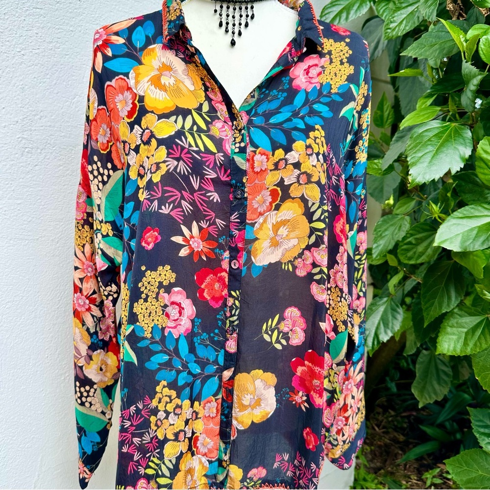 Johnny Was Poppy top S.